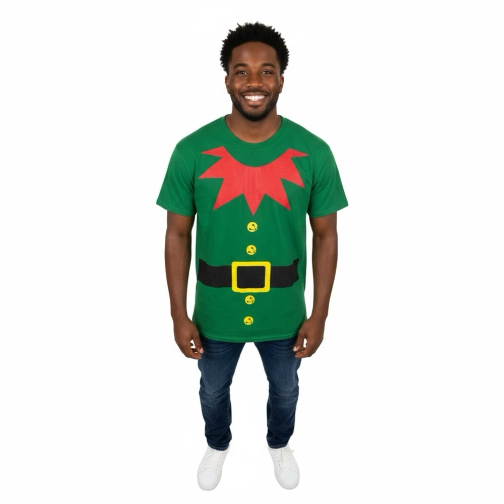 Green and Red Short Sleeve Tee
